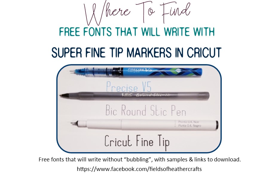 Fields Of Heather: Free Fonts For Writing With Cricut - With Super Fine Tip  Pens